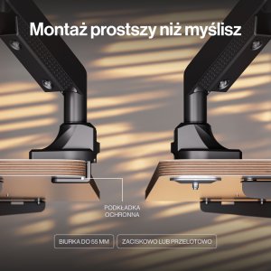 Endorfy Uchwyt biurkowy Atlas GS Pro Single na monitor do 49" (EY8F006) 19