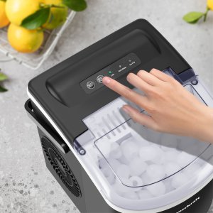 Kostkarka do lodu Bauerkraft Automatyczna cicha wydajna kostkarka do lodu Bauerkraft prosta obsługa 12kg/24h czarny 4