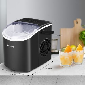 Kostkarka do lodu Bauerkraft Automatyczna cicha wydajna kostkarka do lodu Bauerkraft prosta obsługa 12kg/24h czarny 5