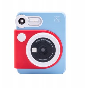 Aparat cyfrowy Impossible Aparat 5MP Wydruk Zdjeć z Telefonu Kolor 3PASS Bluetooth + Wkłady / HANIN M6 / Niebiesko - Czerwony 2