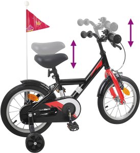 vidaXL vidaXL Rower Dziecięcy 12 Cali dla dzieci w wieku 2-4 lata Czarny 7