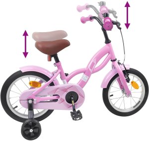 vidaXL vidaXL Rower Dziecięcy 12 Cali dla dzieci w wieku 2-4 lata Jasny róż 7