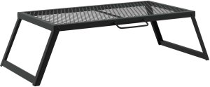 vidaXL vidaXL Składany Grill Campingowy Czarny 58 x 31 x 2 cm Stal stopowa 6