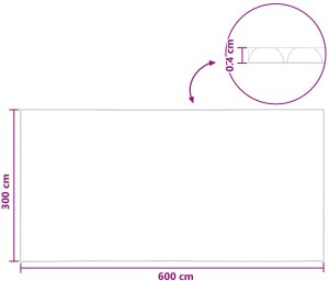 vidaXL vidaXL Pokrywa na basen Wysokiej Jakości Czarny 600  300 cm PE 6