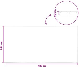 vidaXL vidaXL Pokrywa Basenowa Ekstra Ciężka niebieski 488 x 244 cm PE 6