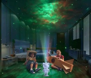 Rosfix PROJEKTOR GWIAZD ASTRONAUTA DLA DZIECI LAMPKA NOCNA RZUTNIK NIEBA LED 7