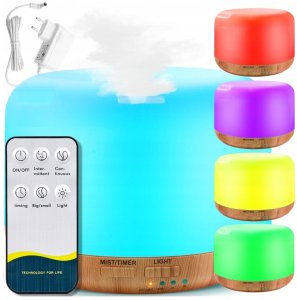 Dyfuzor zapachowy 4kom.pl NAWILŻACZ POWIETRZA LAMPKA NOCNA RGB DYFUZOR AROMATERAPIA JONIZATOR ZAPACHU 3