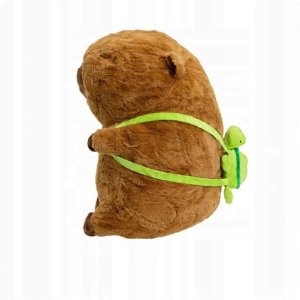 Plush MASKOTKA KAPIBARA Z PLECAKIEM ŻÓŁW PLUSZAK DUŻY XL 30CM PLUSZOWY MIŚ 5