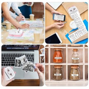 Drukarka etykiet Drukuś mini drukarka termiczna różowy aparat natychmiastowy papier rolki XL 3