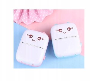 Drukarka etykiet Drukuś mini drukarka termiczna różowy aparat natychmiastowy papier rolki XL 7