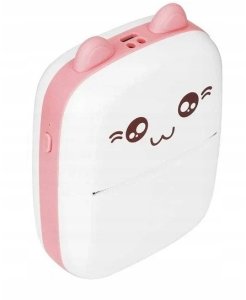 Drukarka etykiet Drukuś mini drukarka termiczna różowy aparat natychmiastowy papier rolki XL 8