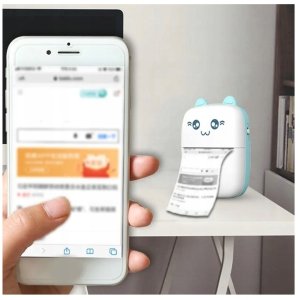 Drukarka etykiet Drukuś mini drukarka termiczna różowy aparat natychmiastowy papier rolki XL 9