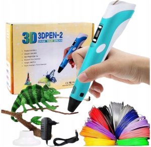 Długopis 3D XMaster Długopis 3D drukarka 3d PEN zestaw XXL Niebieski wkłady filament szablony 2