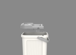 Mop Logan MOP PŁASKI 33CM 3 WKŁADY DWUKOMOROWE WIADRO 10