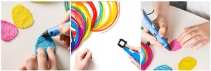 XMaster Długopis 3D drukarka 3d PEN zestaw XXL Różowy wkłady filament szablony 9