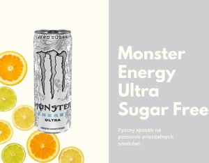 Monster Ultra Biały Sugar Free napój energetyczny energy drink chiński 330ml 3