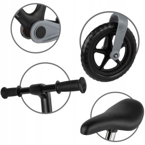 Rowerek biegowy E&L Cycles ROWEREK BIEGOWY FLEX BLACK 5906601713323 6