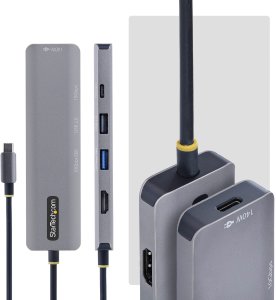 HUB USB StarTech STARTECH.COM USB-C na HDMI Multiport Adapter z 140W PD ładowanie 4K 60Hz HDMI 2-Port USB 10Gbps Hub 1x USB 2.0 Port Type-C Mini Dock 3