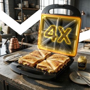 Opiekacz Yermos Opiekacz do kanapek tostów sandwich toster xxl 2000w 4 kanapki nieprzywiera 3