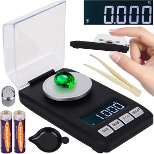 Retoo Waga elektroniczna jubilerska 0.001- 20g lcd przenośna kieszonkowa+baterie 2