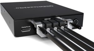 Matrox HDMI cable securing bracket for QuadHead2Go appliance 2