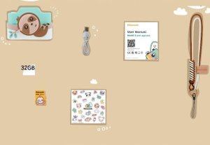 4CV Mobile Cyfrowy Aparat Dla Dziecka 32mp 1080p 3" Hd 2x Obiektyw Selfie + Karta 32gb / Model K / Sloth 10