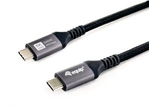 Kabel USB Equip Equip 128380 kabel USB USB4 Gen 3x2 0,5 m USB C Czarny 3