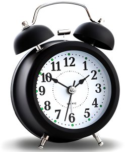 Zegar retro budzik klasyczny baterie głośny alarm idealny na prezent klasyk 2