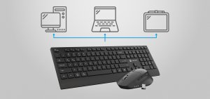 Klawiatura + mysz Natec NATEC STINGRAY 2 KLAWIATURA+MYSZ US BEZPRZEWODOWY TILT WHEEL 4