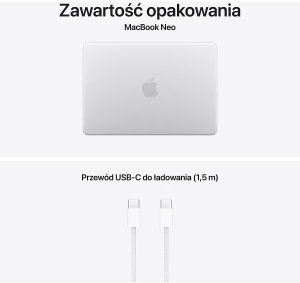 Laptop Apple Apple Macbook Neo - A18 Pro | 13" | 8GB | 512GB | Mac OS | Srebrny | US 2