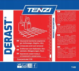 Tenzi Koncentrat do usuwania śladów kamienia i rdzy TENZI, Derast, 10l 5
