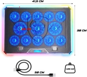 Podstawka chłodząca Spirit of gamer Spirit of Gamer Airblade 1300 RGB Laptop Cooling Base – 17 Inch – Black 2