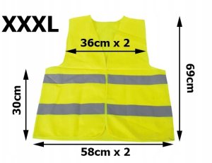 Pako Kamizelka Odblaskowa Żółta XXXL 9