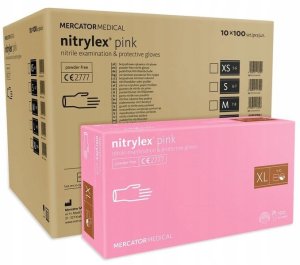 Mercator Medical Rękawice Nitrylowe 100 szt. 10-XL Nitrylex Pink - 10 szt. 6