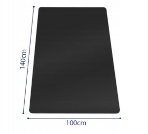ZOLTA Podkładka mata ochronna pod fotel krzesło biurowe Czarna 140x100 cm 0.5 mm 4