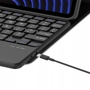 4kom.pl Etui i KLAWIATURA touchpad do Xiaomi Pad 7 / Pad 7 PRO 11.2 uchwyt na rysik, czarny 3