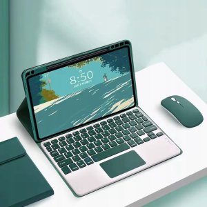 4kom.pl Etui i KLAWIATURA touchpad do Xiaomi Pad 7 / Pad 7 PRO 11.2 uchwyt na rysik, zielone 7
