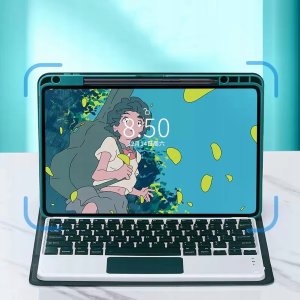 4kom.pl Etui i KLAWIATURA touchpad do Xiaomi Pad 7 / Pad 7 PRO 11.2 uchwyt na rysik, zielone 8