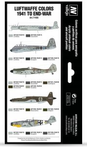 Vallejo Vallejo: 71.166 - Model Air - Air War - Luftwaffe Colors - 1941 to End-War (8x18 ml) 3