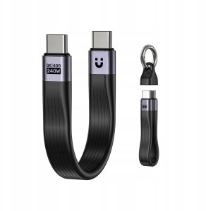 Unitek Unitek Kabel USB-C w formie breloka | USB4 | 40 Gb/s | 240W PD  8K | 13 cm, czarny 2