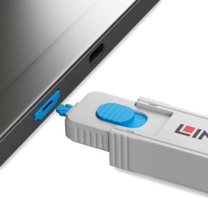 Lindy HDMI Port Blocker Key - Pack of 4 Blockers, Blue 3
