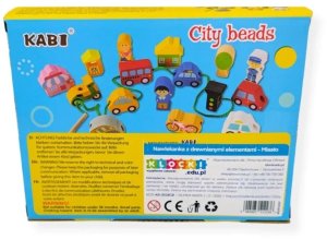 Kabi Drewniana nawlekanka dla dzieci Miasto 17 el. - Kabi 3+ EDUKAMP 7