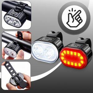 Lampka USB PrzydaSie Lampka rowerowa przód tył led mocna akumulatorowa na rower przednia zestaw - er1030 3