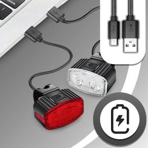 Lampka USB PrzydaSie Lampka rowerowa przód tył led mocna akumulatorowa na rower przednia zestaw - er1030 4