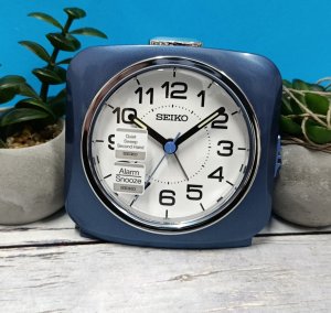 Seiko Budzik Seiko QHE194L 10x9,5 cm niebieski metaliczny . 2