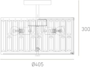 Lampa sufitowa Cosmo Light Plafon pałacowy Kyiv C03411CP kryształy kryształy złoty 4