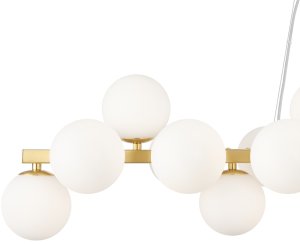 Lampa wisząca Maytoni Zwisowa lampa Dallas MOD547PL-25BS balls kule białe złote 2