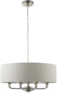 Lampa wisząca ENDON Żyrandol do salonu Highclere 99152 Endon łańcuch klasyczny beż chrom 2