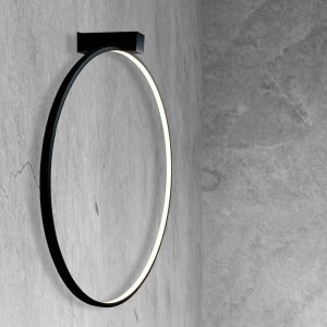 Kinkiet Shilo Okrągła lampa ścienna Agaro 4310 LED 26W 3000K metalowa czarna 2