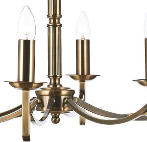 Lampa wisząca DAR Pałacowa lampa wisząca Ambassador AMB0875 Dar Lighting antyczny mosiądz 2